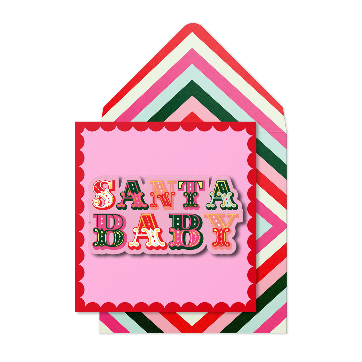 Santa Baby' Colourful Text
