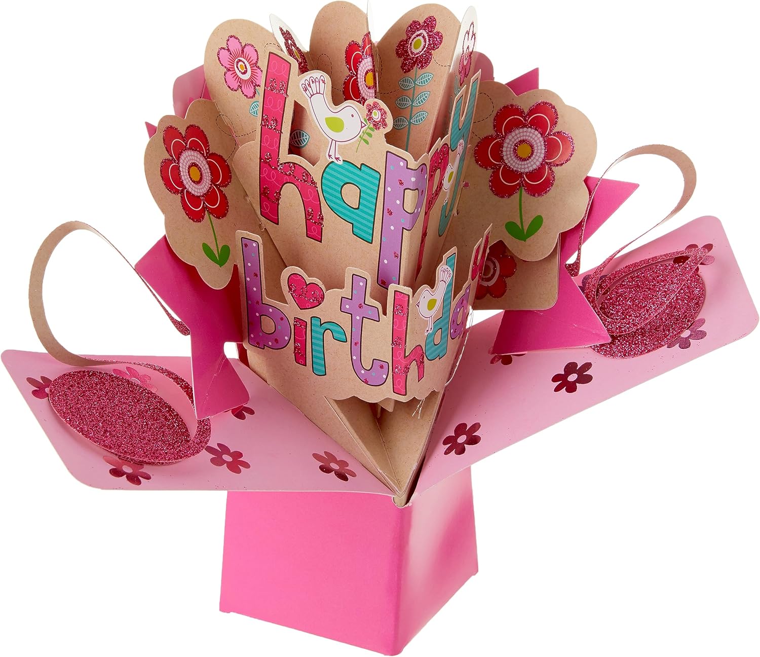 Second Nature Pop Ups Happy Birthday Pink