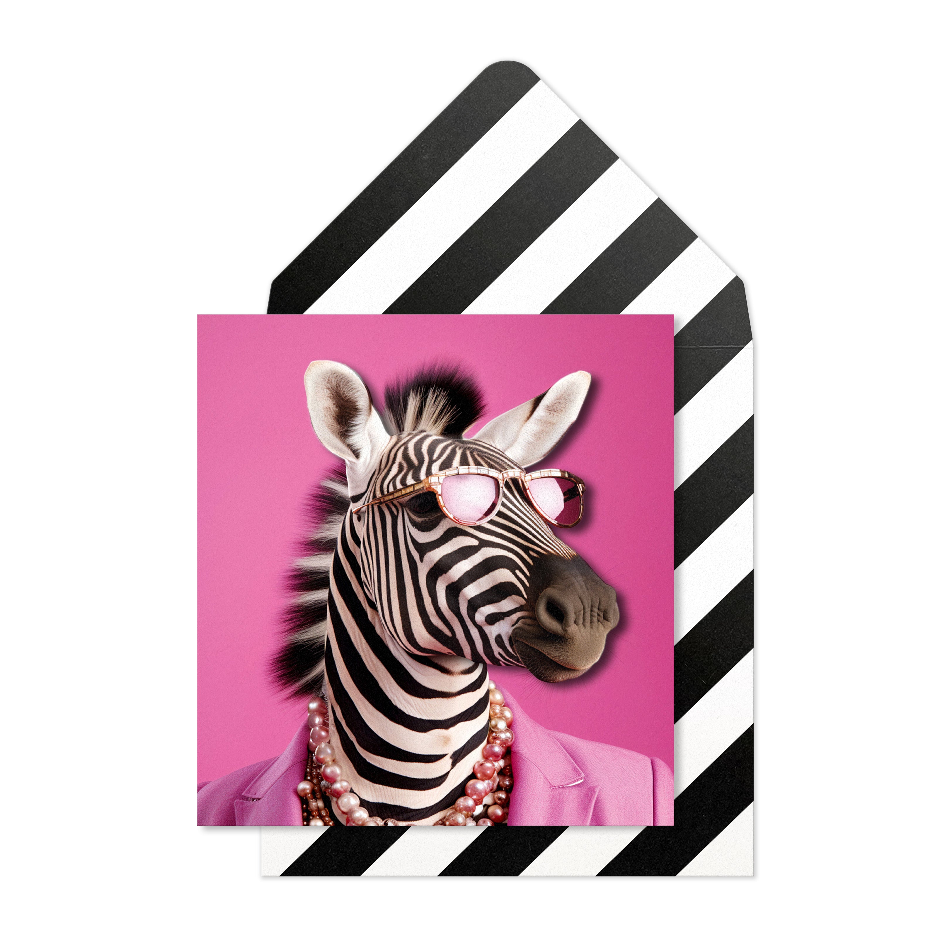 Fashionable Zebra Card