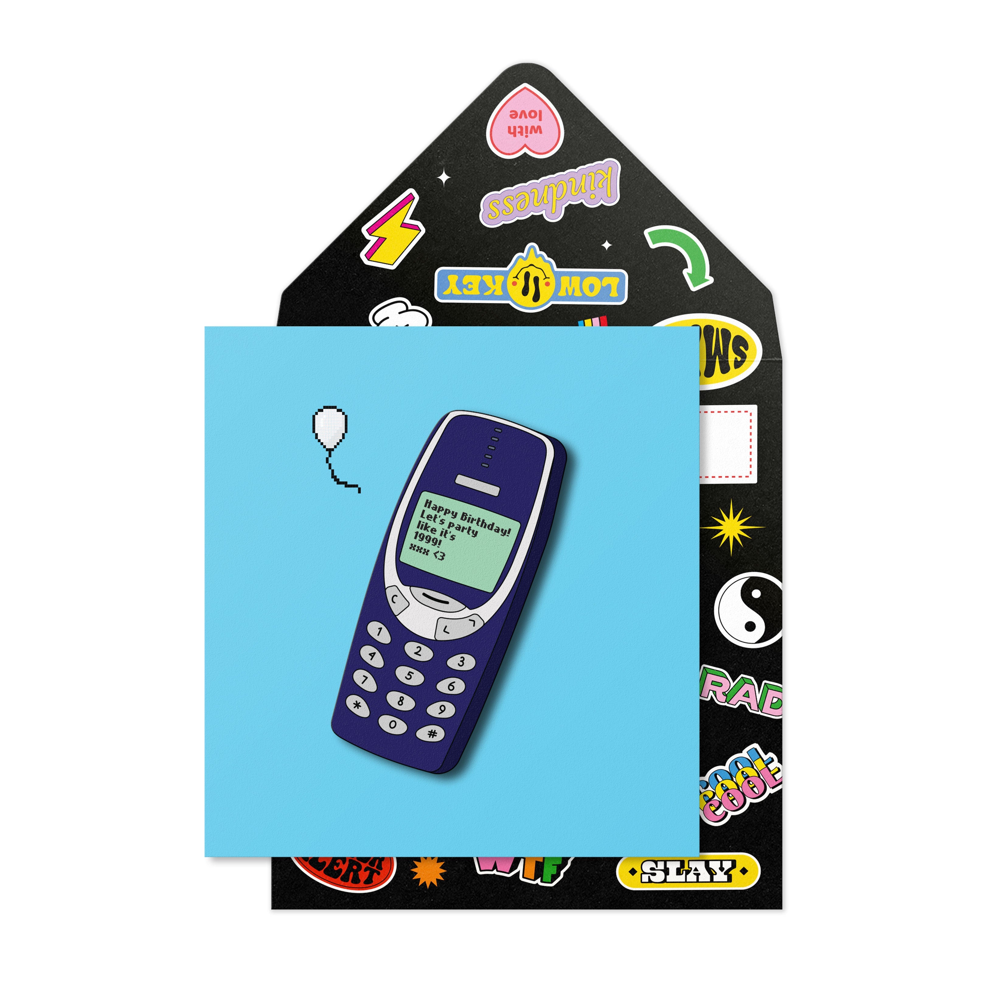 Blue Nokia Birthday Card