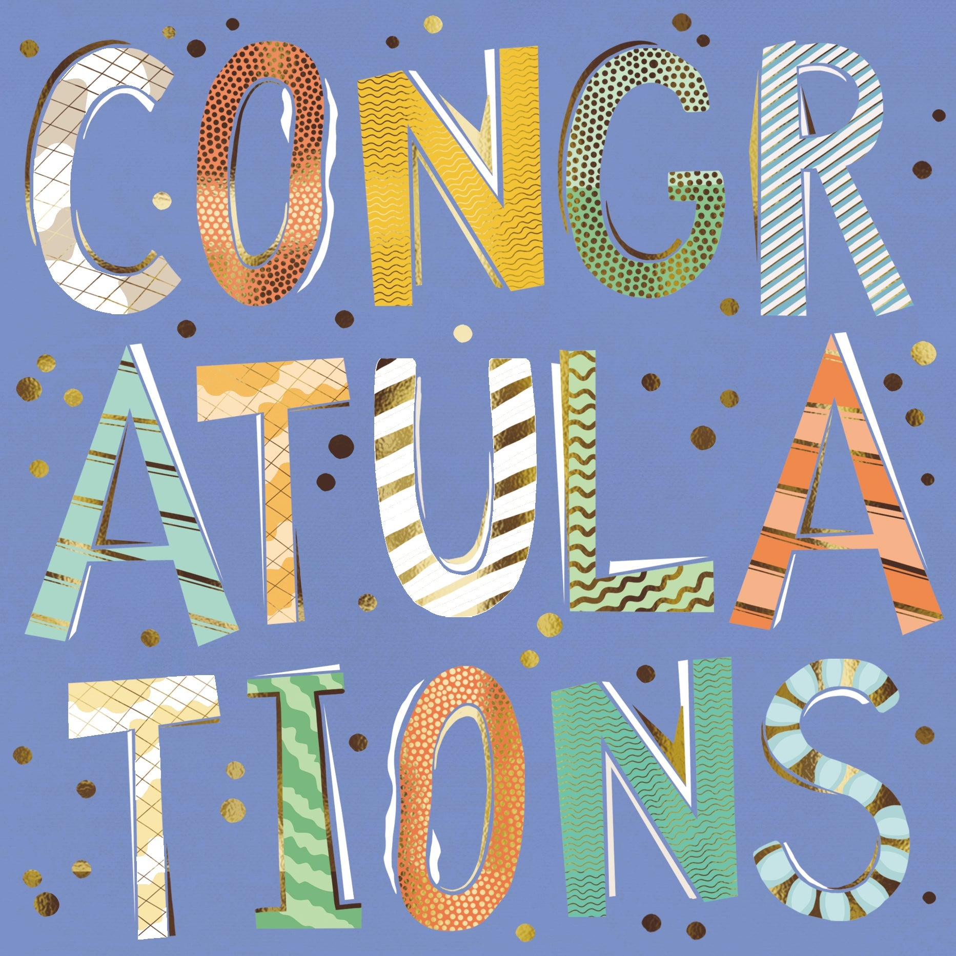 Congratulations Modern Letters Card