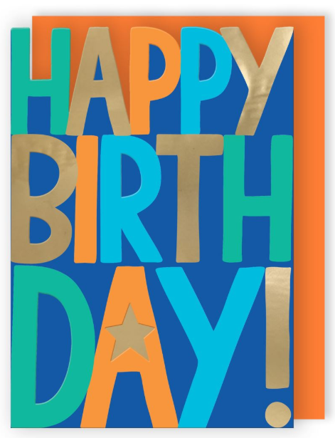 Happy Birthday Lettering Card