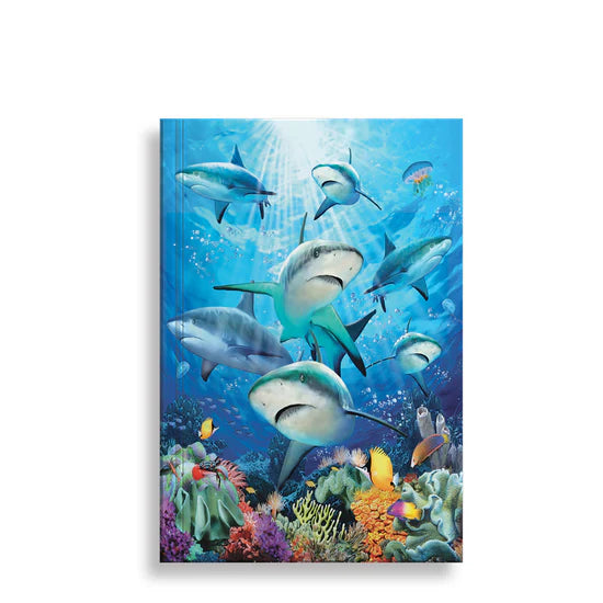 3D Notebook A6 Sharks