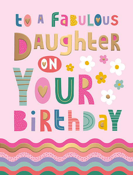 Daughter Birthday Coloured Writing Juvenile
