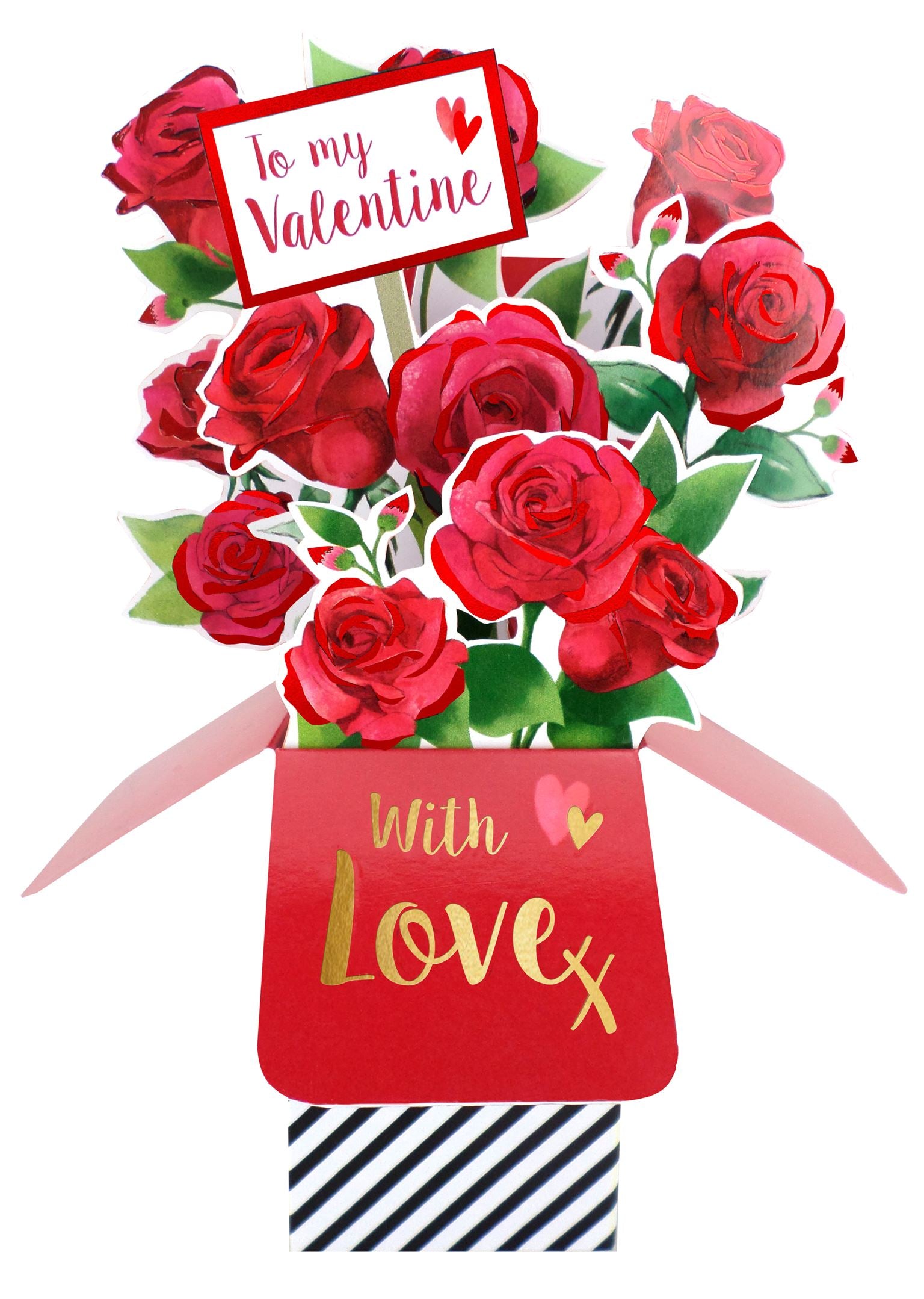 Happy Valentine's Day - Roses Pop Up Card