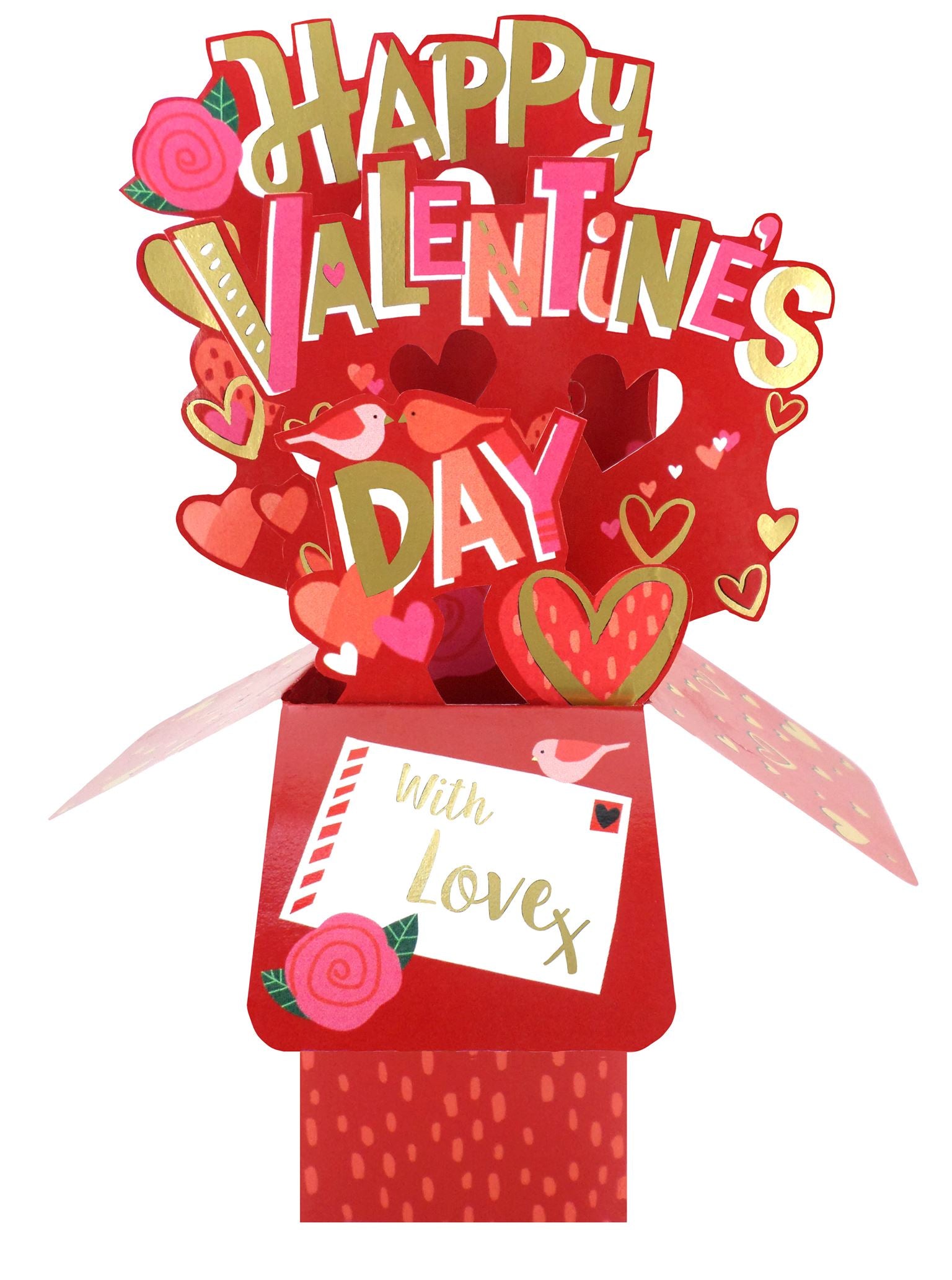 Happy Valentine's Day - Lettering Pop Up Card