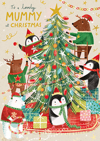 Cute Animals Decorating The Tree Mummy