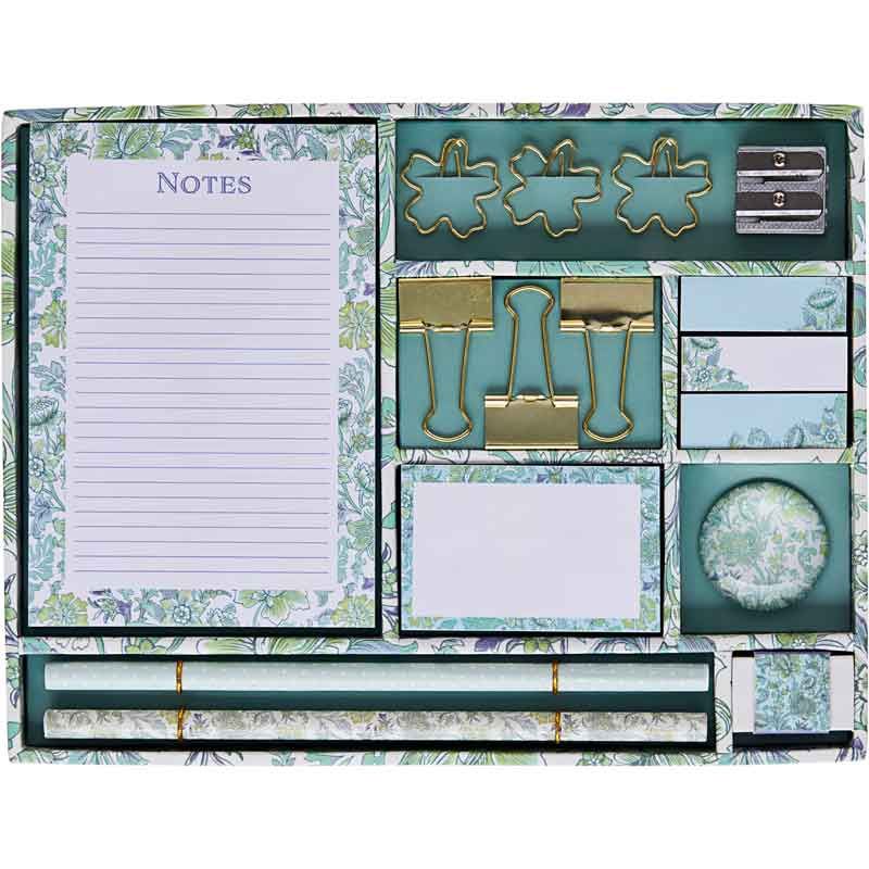 Green Blooms Stationery Set