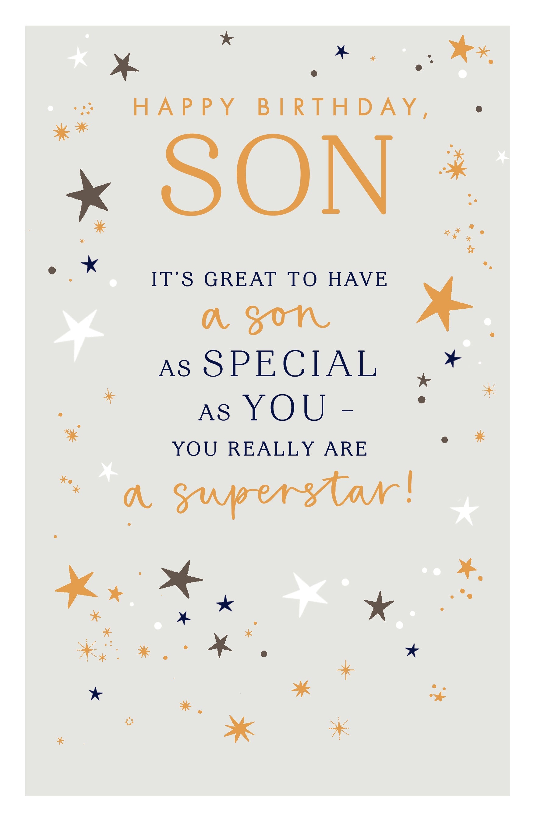 Son Birthday Grey Superstar