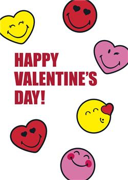 General Valentine's Card Love Emoji Design