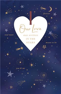 One I Love Valentine's Card Dark Blue Sky Design