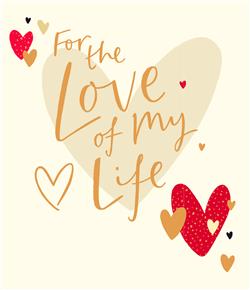 One I Love Valentine's Card Love of my Life white square Design