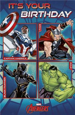 Happy Birthday  Card - Avengers