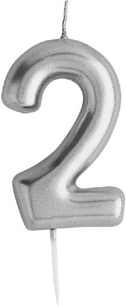Silver nr. 2 Candle