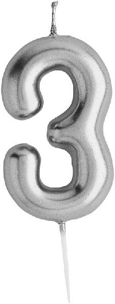 Silver nr. 3 Candle