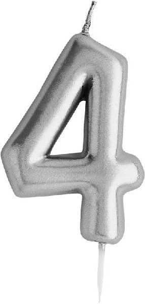 Silver nr. 4 Candle