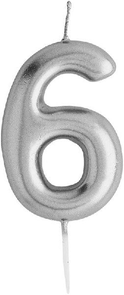 Silver nr. 6 Candle