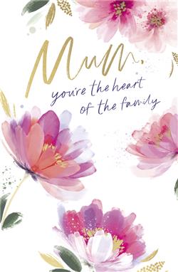 Mum purple flowers Mothers Day Card