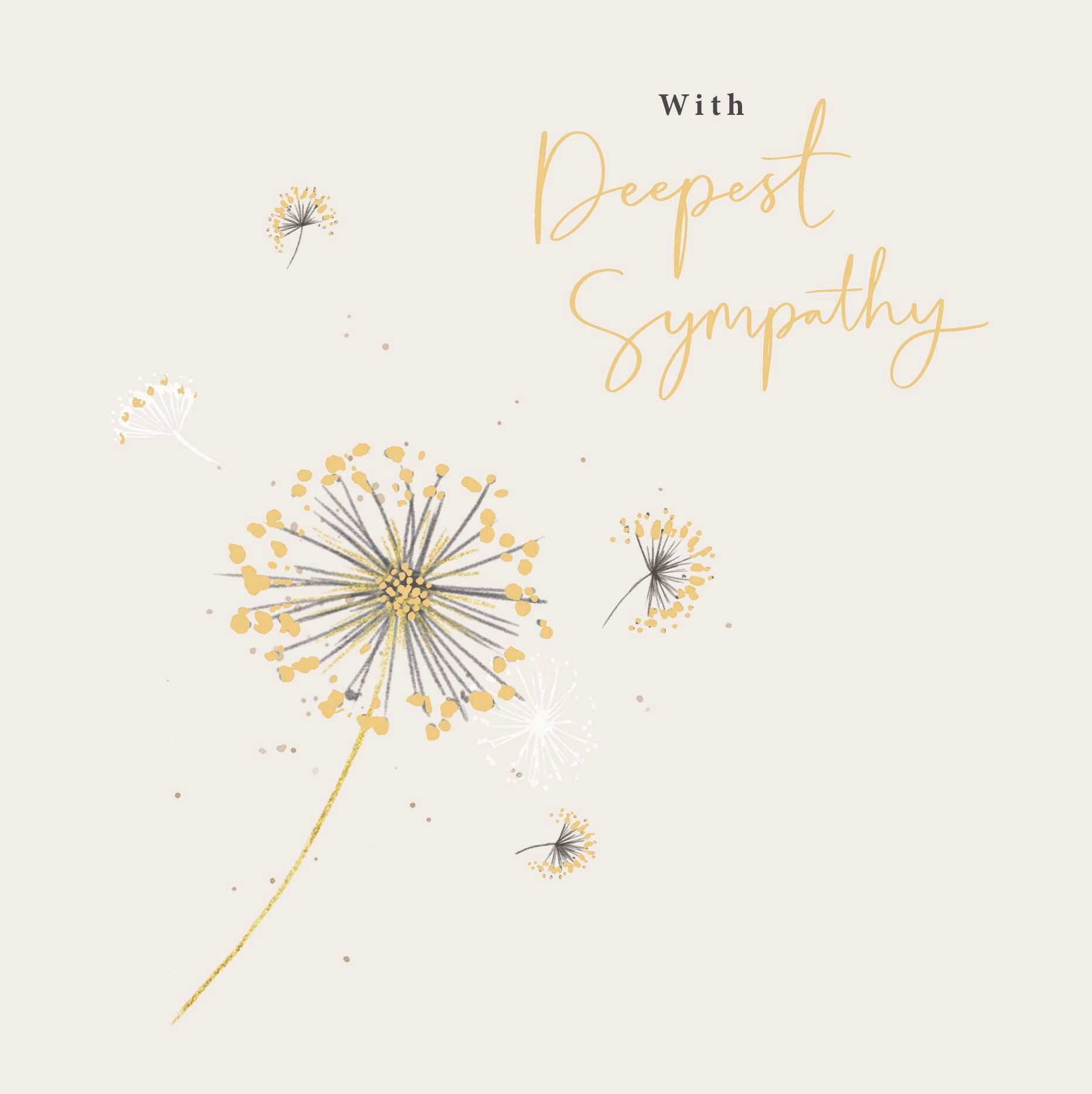Deepest Sympathy Dandelion Card