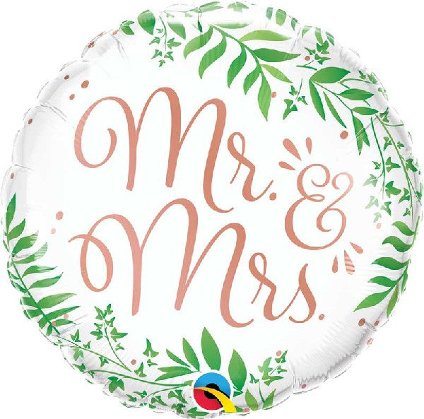 Mr & Mrs 18" Foil Balloon