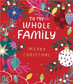 Whole Family Colourful Festive Christmas Card