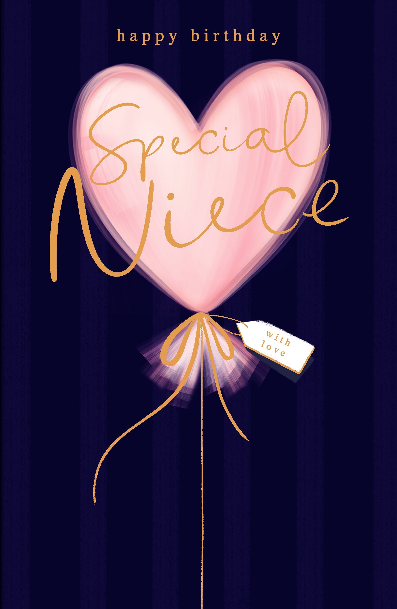 Niece Birthday Dark Pink Heart Balloon