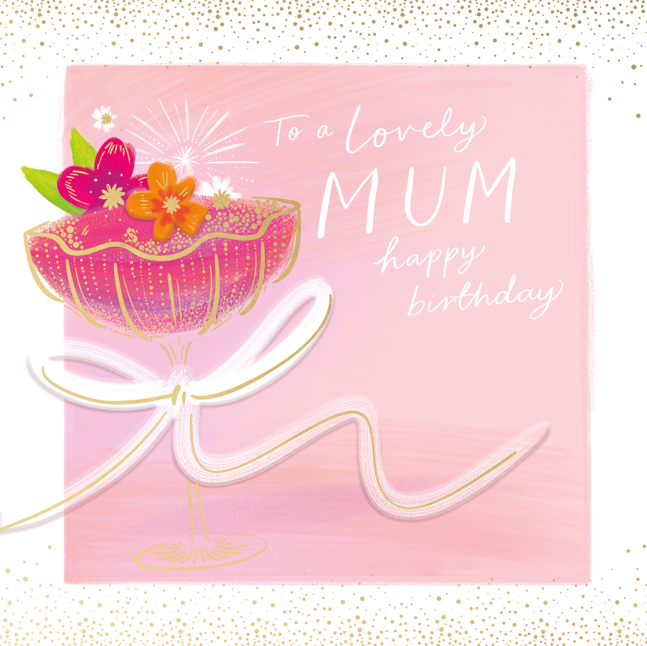 Mum Birthday Square Cocktail Ribbon