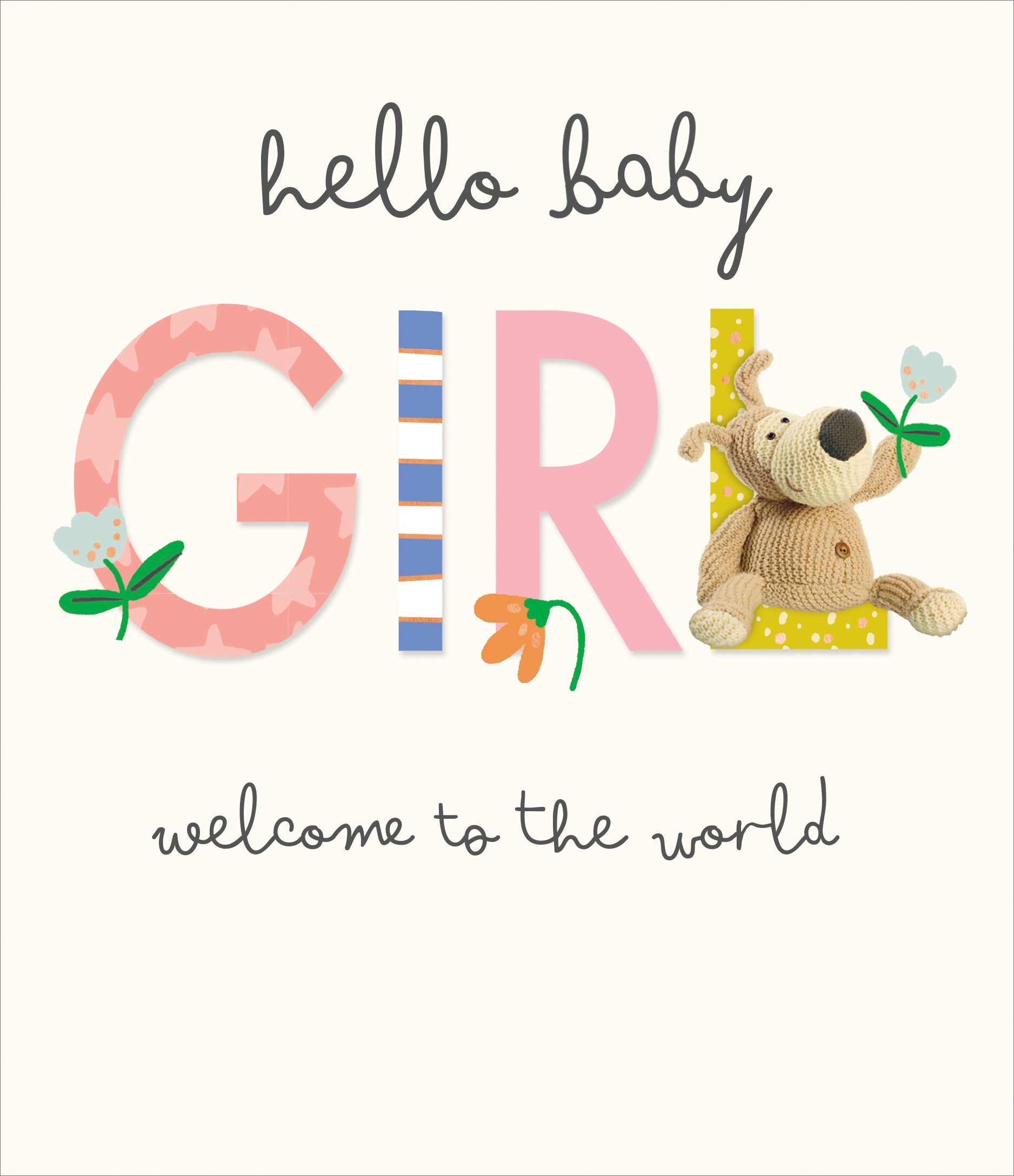 Congratulations Baby Girl Welcome Boofle Card