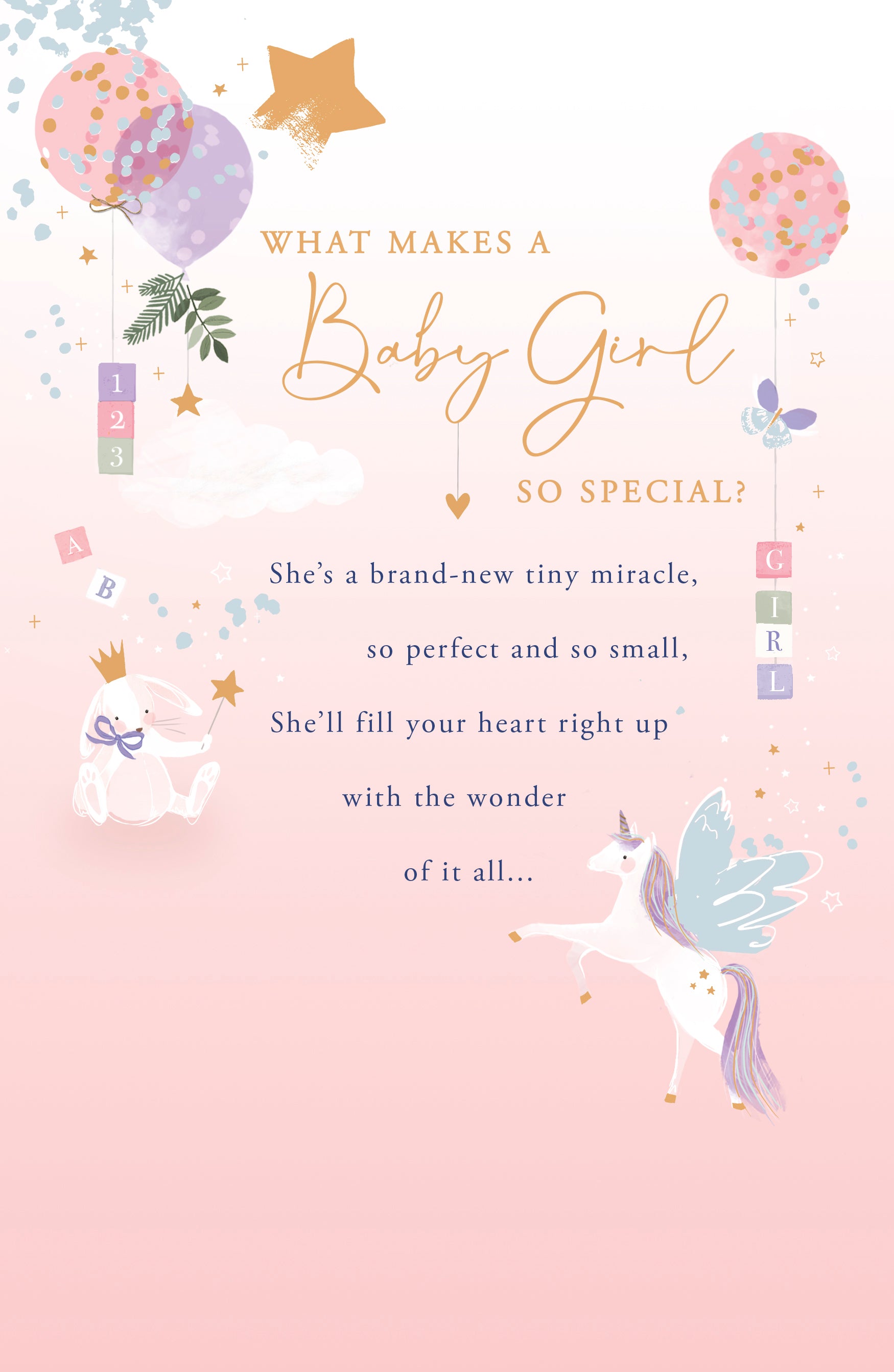 Baby Girl Congratulations Card