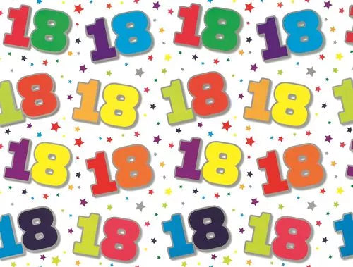 2 Sheet 2 Tag Wrap - 18th Birthday