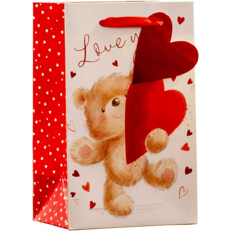 Valentine's Gift Bag Small - Valentine Bear