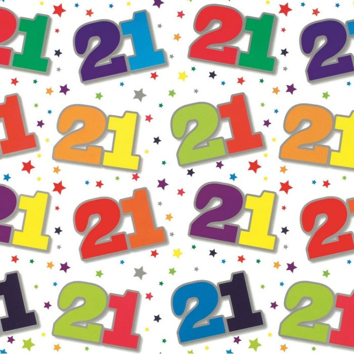 2 Sheet 2 Tag Wrap - 21st Birthday