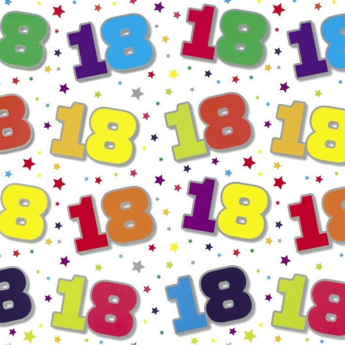 18th Birthday - 2 Sheet 2 Tag Wrap
