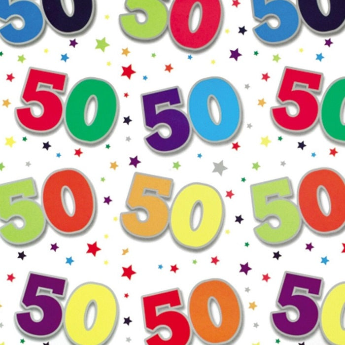 50th Birthday - 2 Sheet 2 Tag Wrap