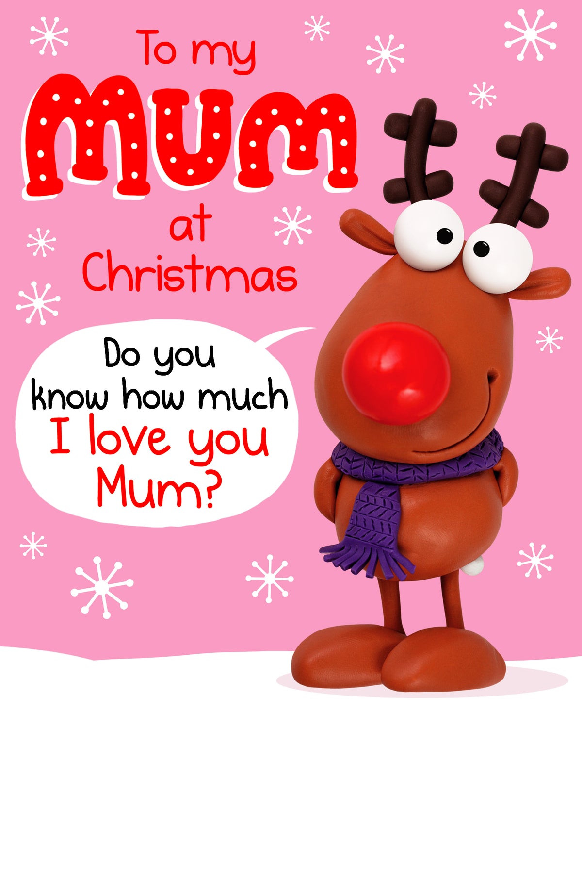 Mum Funny Reindeer Christmas Card