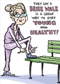 Happy Birthday Card - Brisk Walk