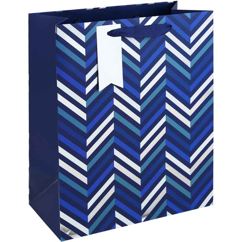 Large Gift Bag Modern Chevron