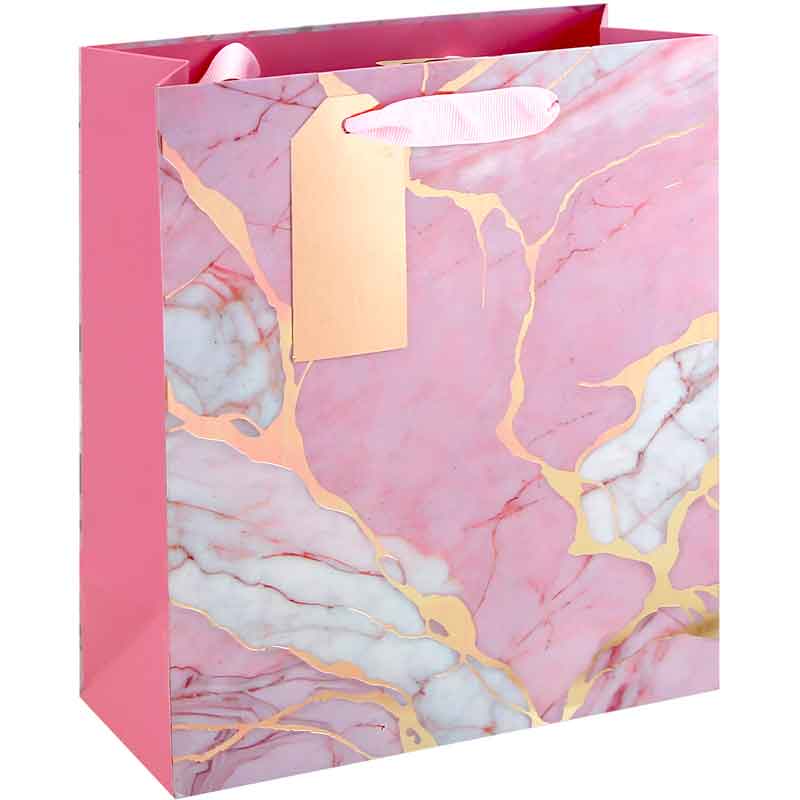 Medium Gift Bag Marble Pink