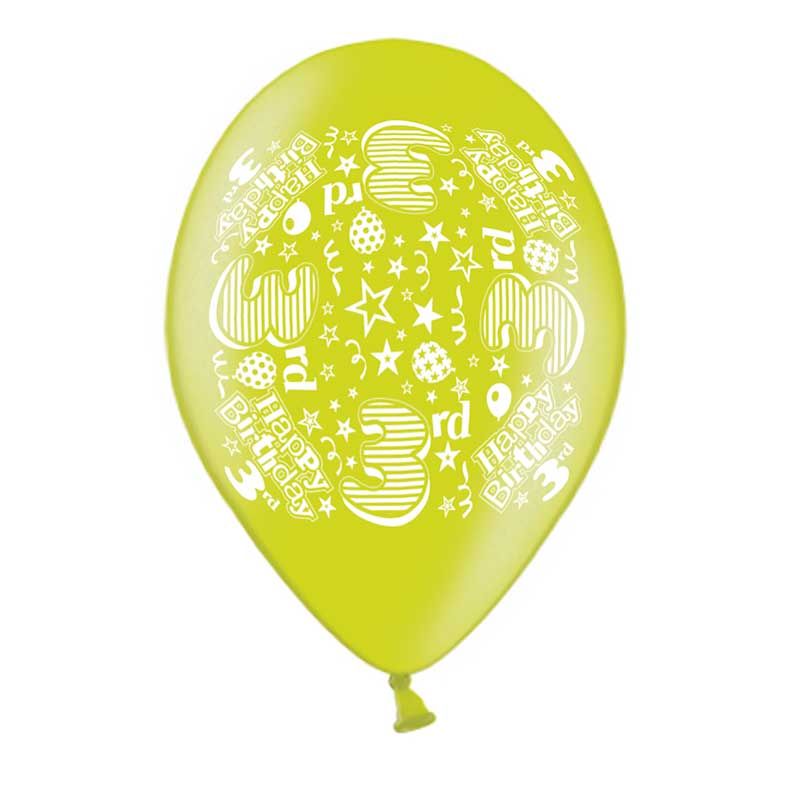 Age 3 Latex Balloons