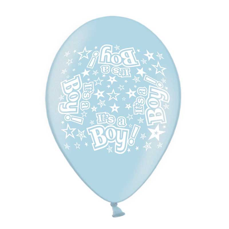 Pack 10 Baby Boy Latex Balloons