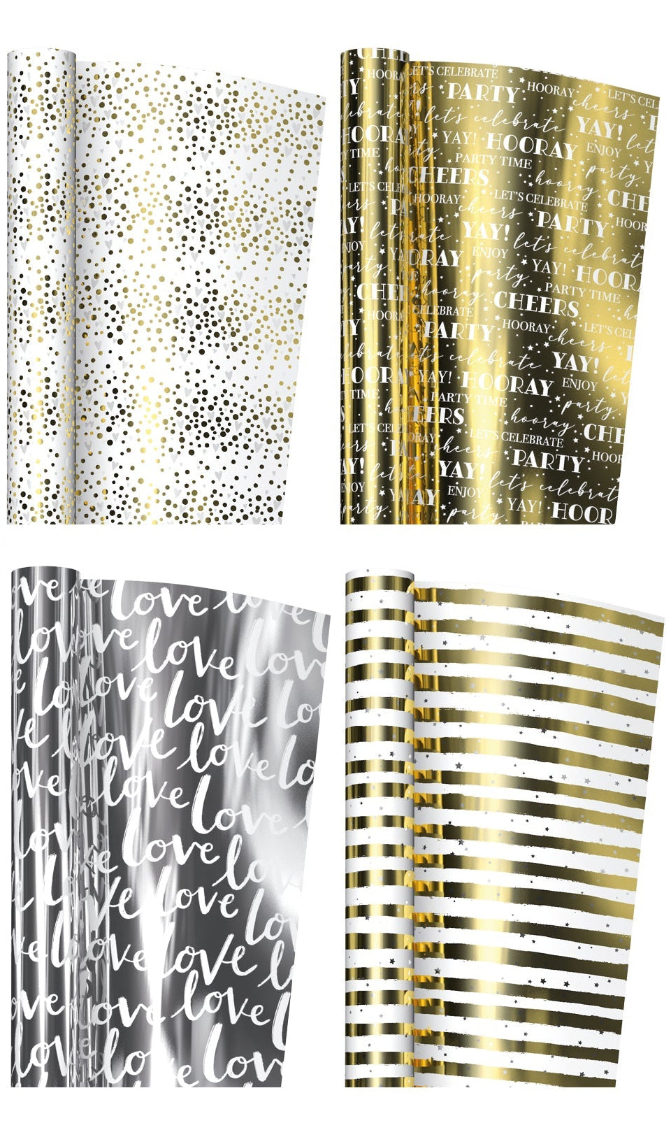 Roll Wrap  Foil  1.5m Celebrations Design