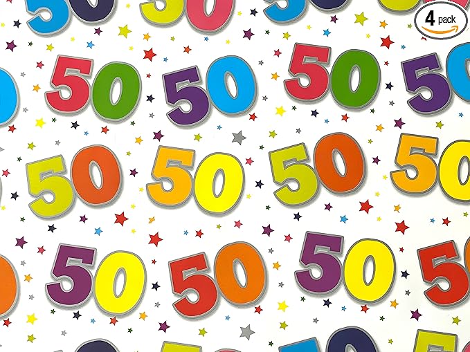 2 Sheet 2 Tag Wrap - 50th Birthday