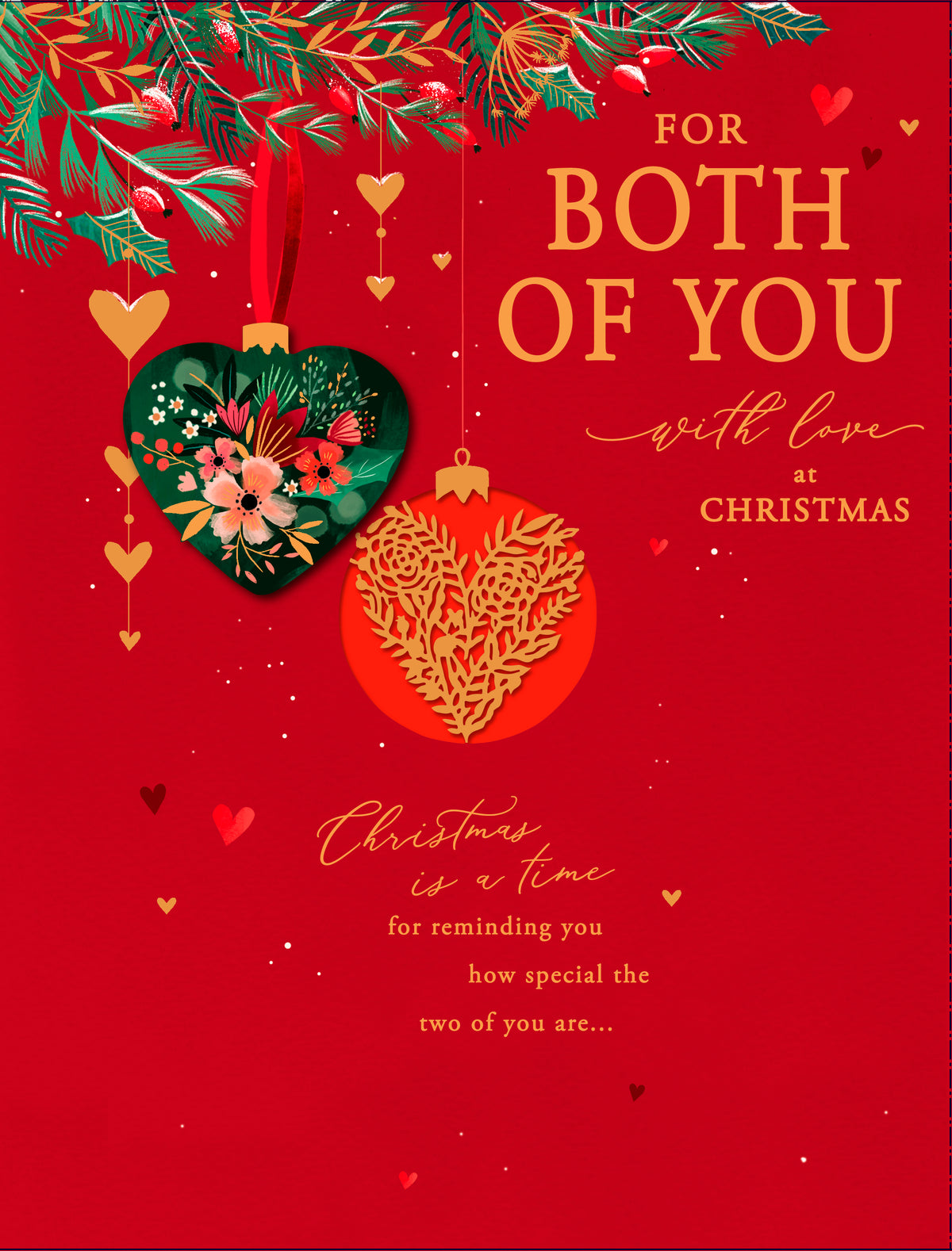 Both Of You Christmas Traditional Verse With Die-Cut Decoration