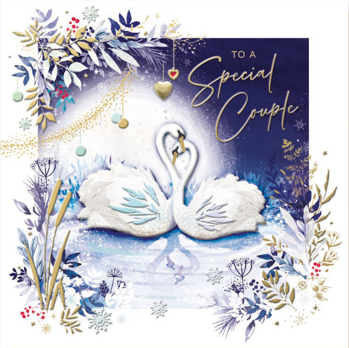 Special Couple Christmas Swans