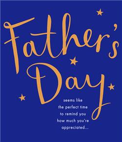 Blue & Gold Father's Day Card