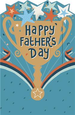 Trophy stand up Father's Day Card