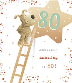 Happy 80th Birthday Card - Boofle