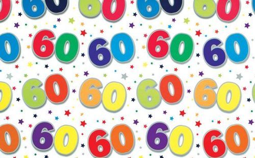 2 Sheet 2 Tag Wrap - 60th Birthday