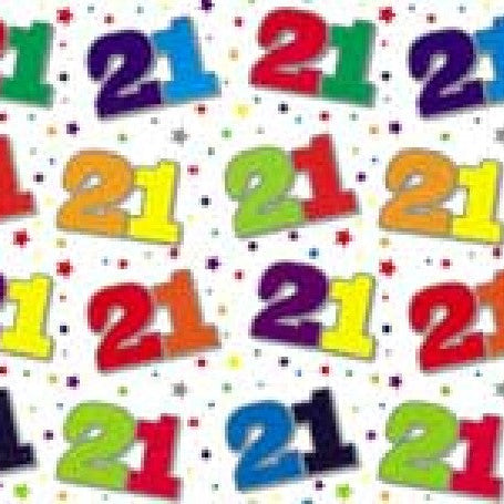 2 Sheet 2 Tag Wrap - 21st Birthday