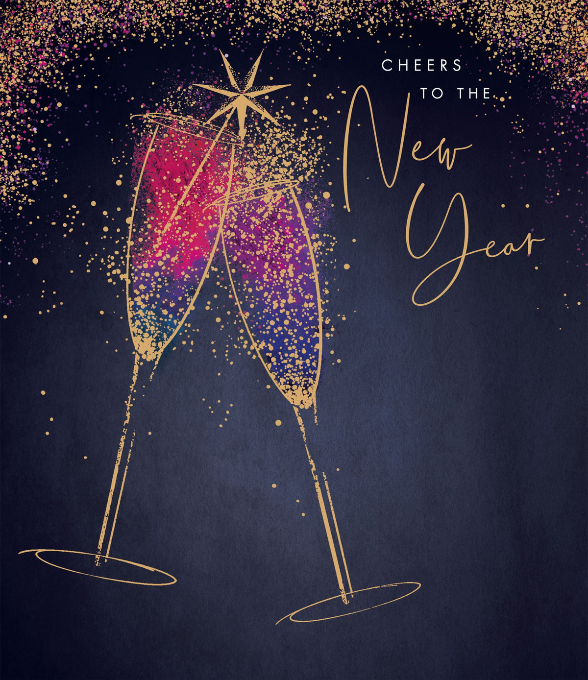 New Year Festive Champagne Glasses